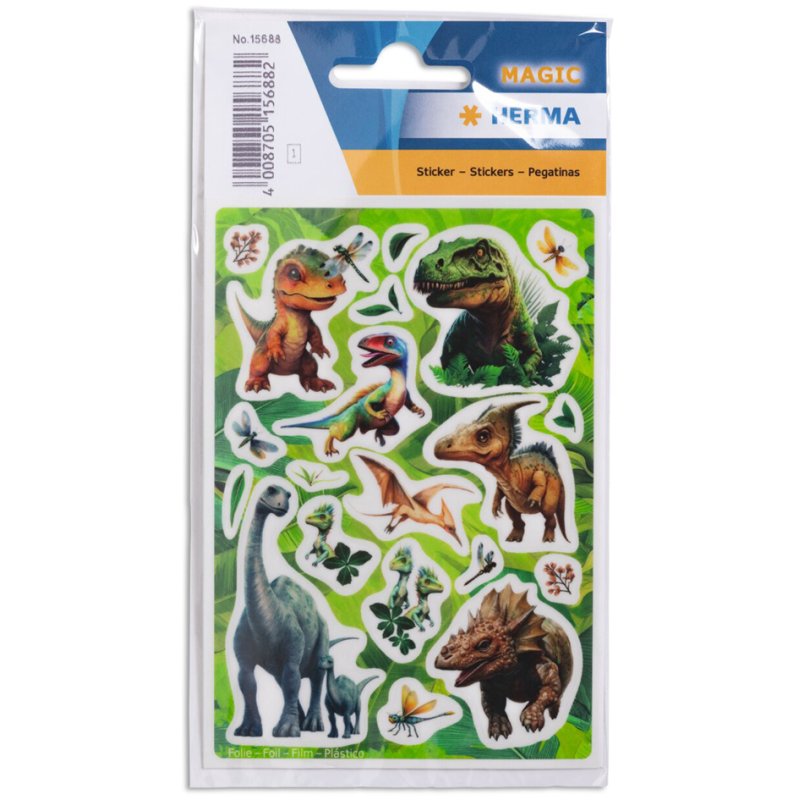 HERMA Feuilles d'étiquettes Néon Dragons, mat, permanent, 1 feuille à 9 stickers