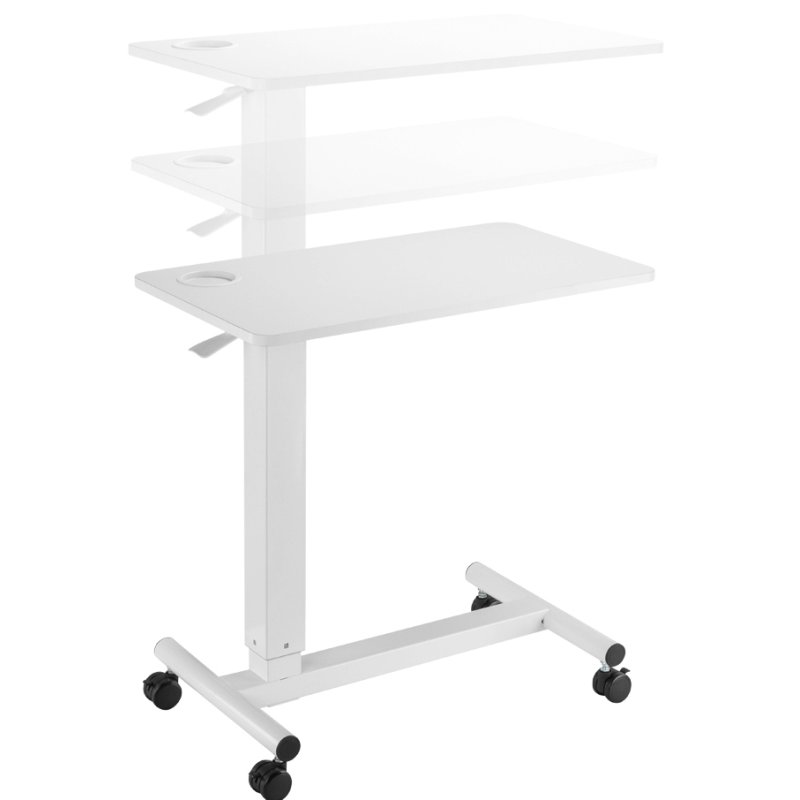 LogiLink bedtafel op wielen, wit, hoogte verstelbaar
