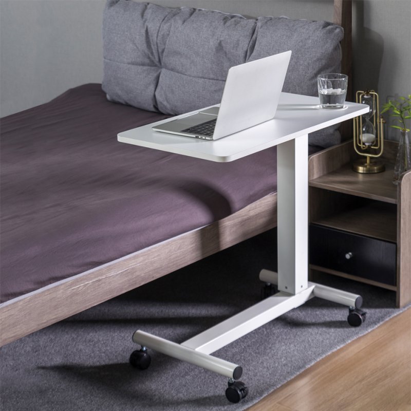 LogiLink bedtafel op wielen, wit, hoogte verstelbaar