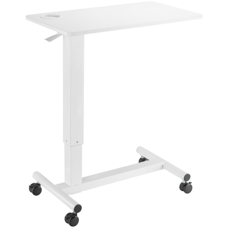 LogiLink bedtafel op wielen, wit, hoogte verstelbaar