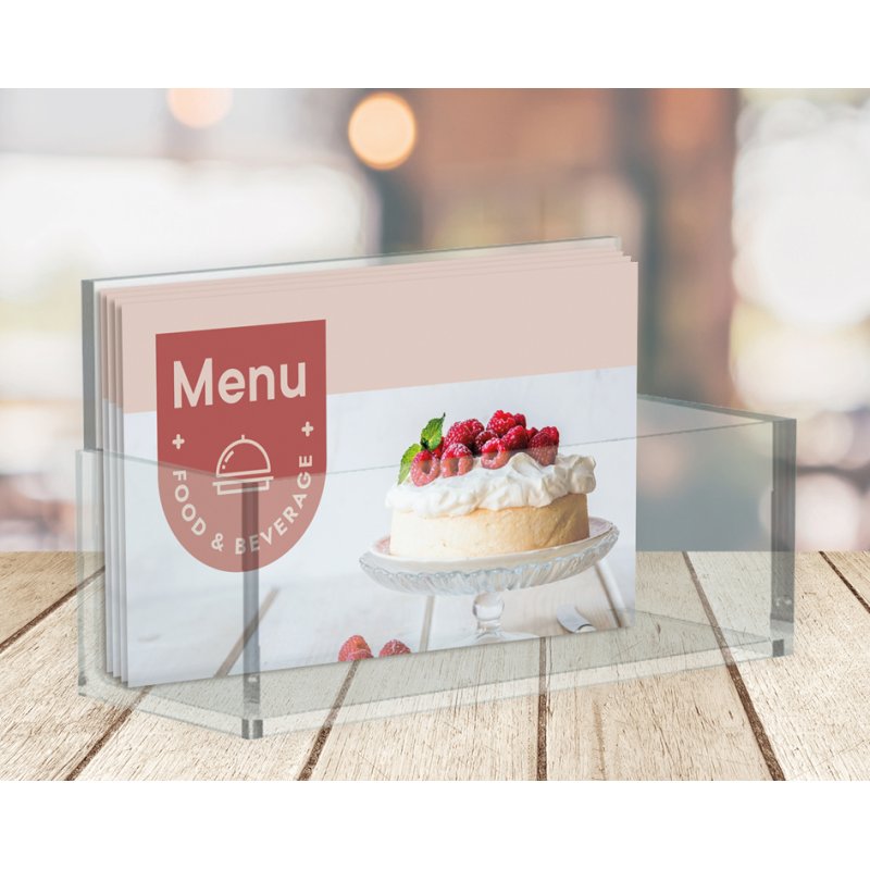 EUROPEL porte-cartes de visite transparent, 1 compartiment, polystyrène