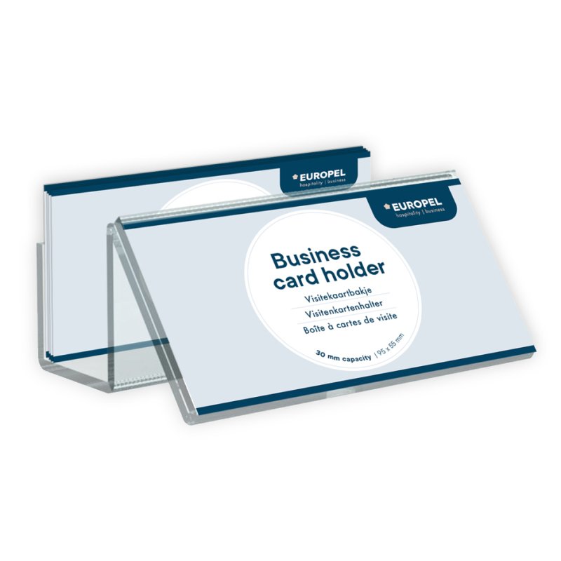EUROPEL porte-cartes de visite transparent, 1 compartiment, polystyrène