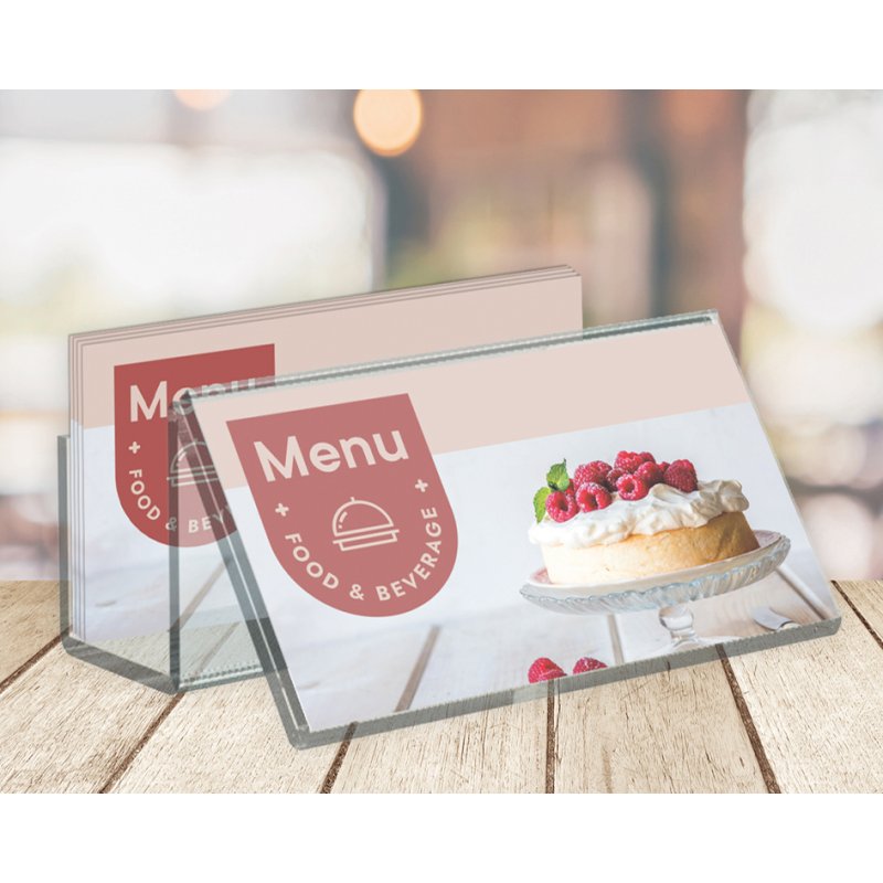 EUROPEL porte-cartes de visite transparent, 1 compartiment, polystyrène