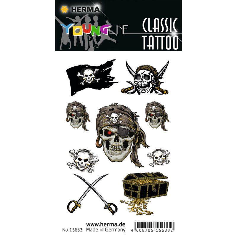 HERMA stickers Classic Cheerful Face, temporary tattoo