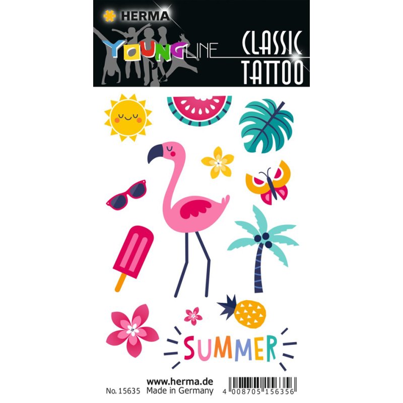 HERMA stickers Classic Cheerful Face, temporary tattoo