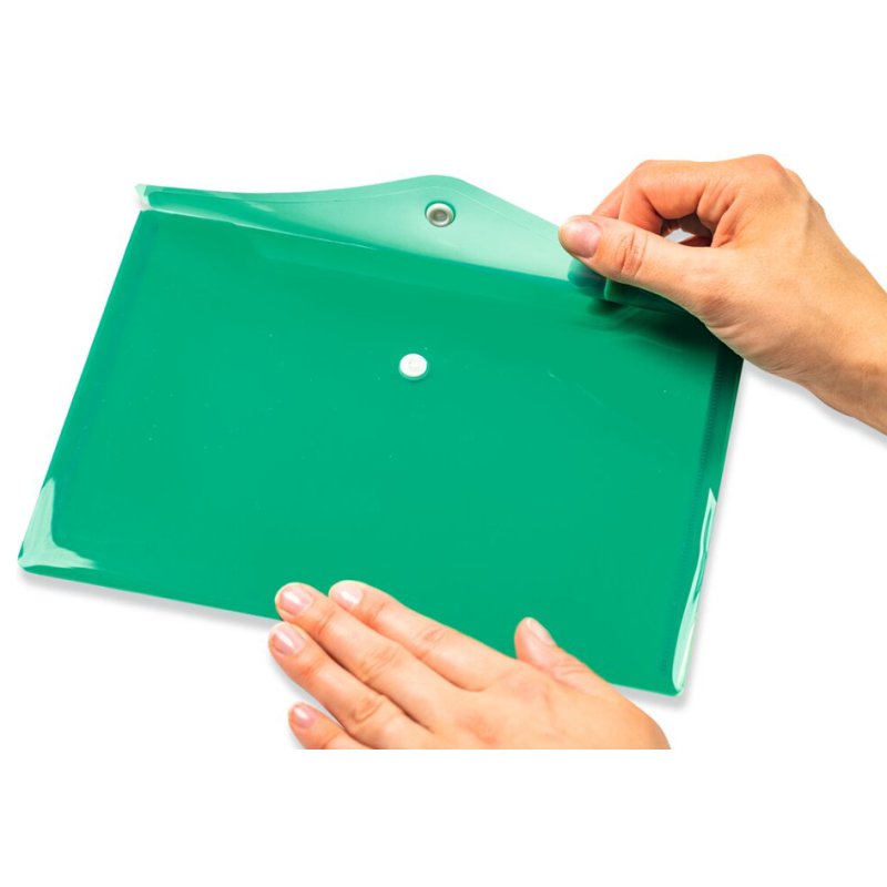 HERMA chemise de documents A5, PP, vert, fermeture par bouton-pression