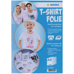 HERMA T-shirt transferfolie A4 voor lichte textiel, wit