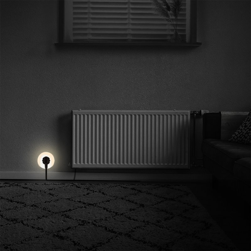 LogiLink LED guide light with wall socket outlet, white, 21 lumens, 69 mm
