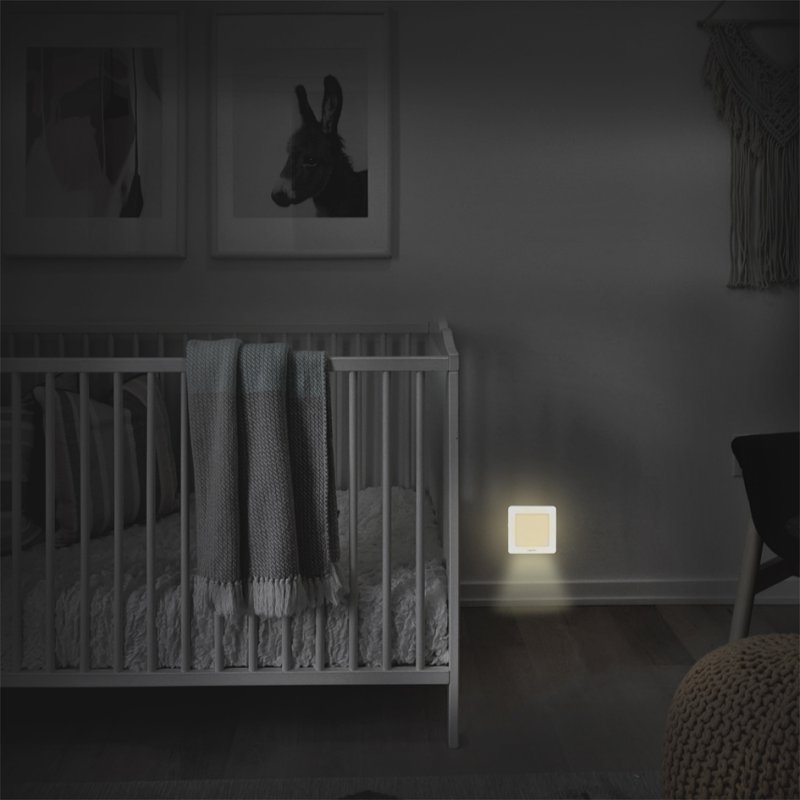 LogiLink Lampe d'orientation LED avec capteur crépusculaire, blanc, 1,5-4 lumens, blanc chaud