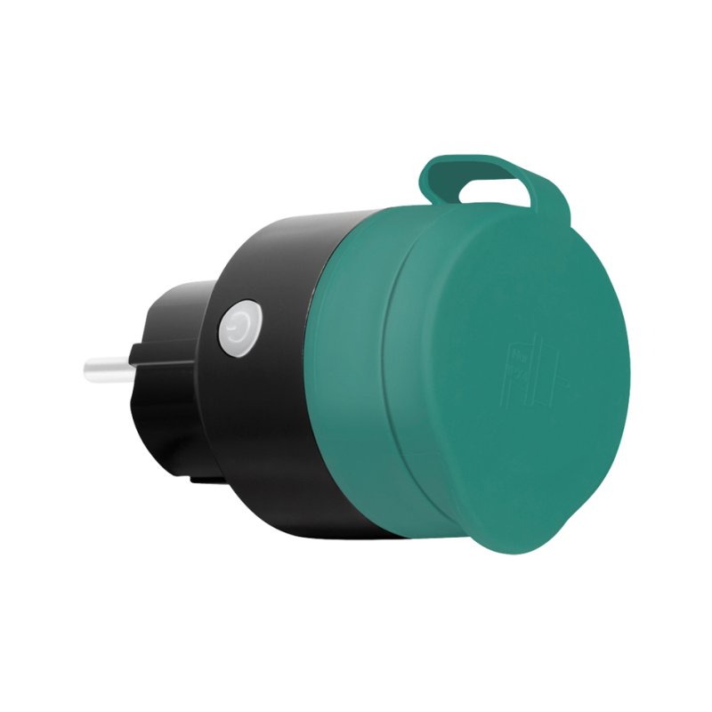 LogiLink smart outdoor plug with Wi-Fi, IP44, black/green