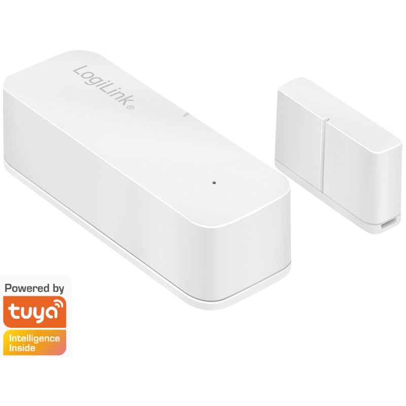 LogiLink Capteur intelligent Wi-Fi pour porte et fenêtre, blanc, batterie