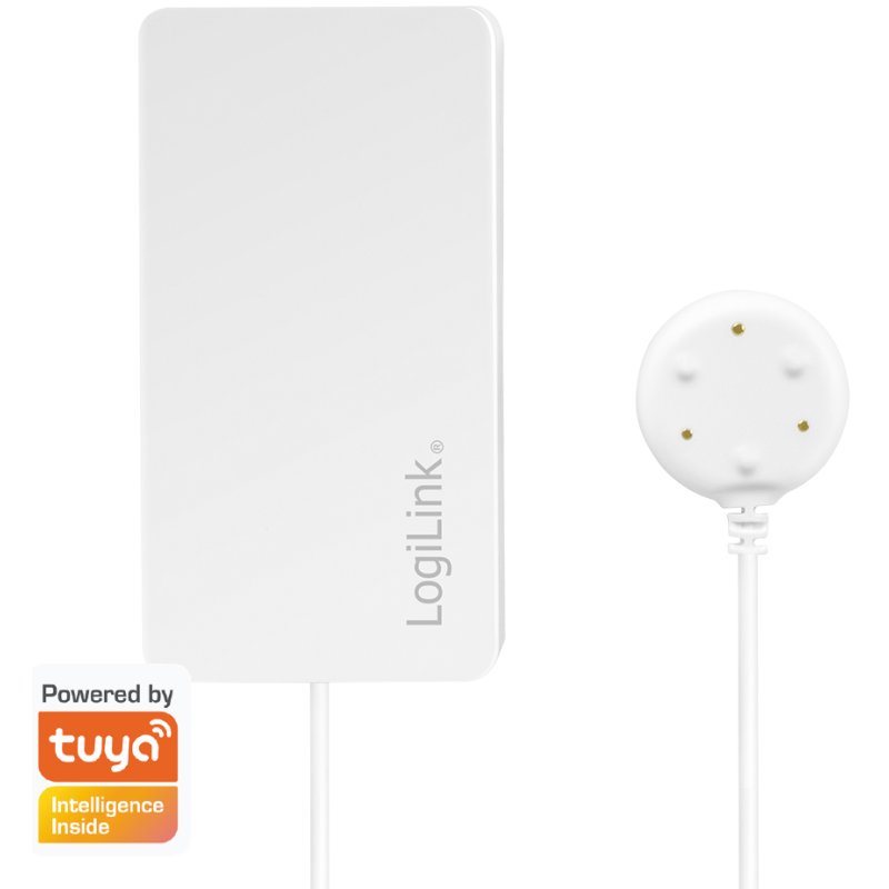 LogiLink Wi-Fi smart water leak sensor, white