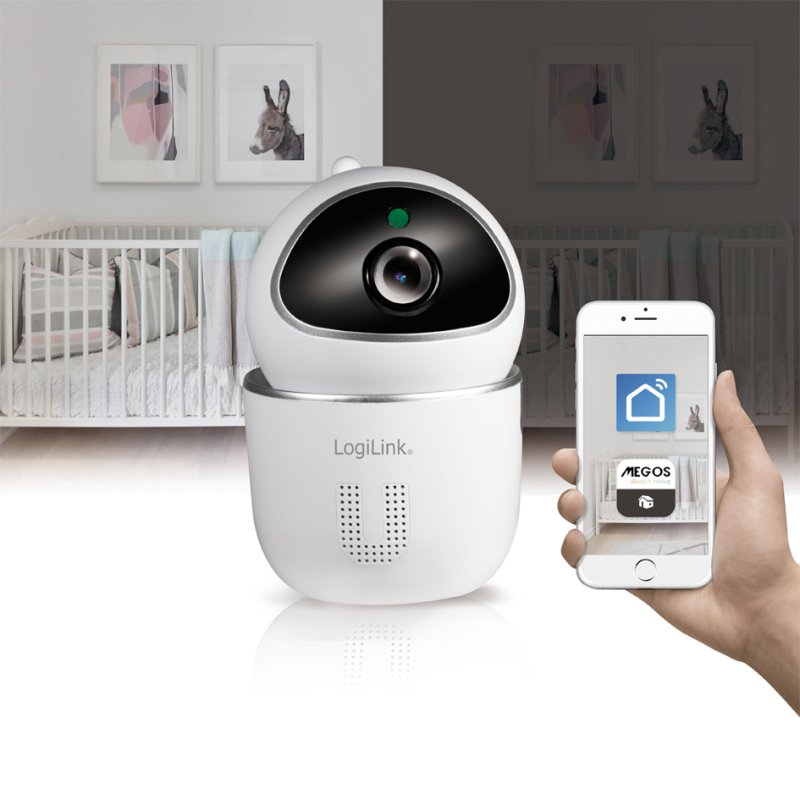 LogiLink Wi-Fi Smart IP camera, white, 1920×1080