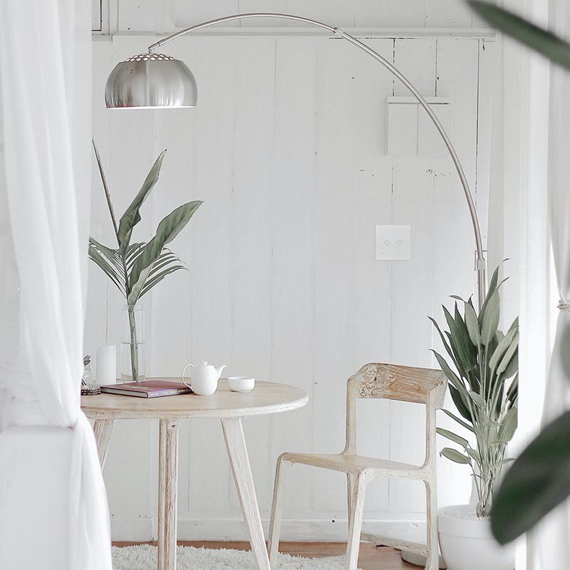 LogiLink Interrupteur mural intelligent WiFi, simple, blanc, panneau tactile