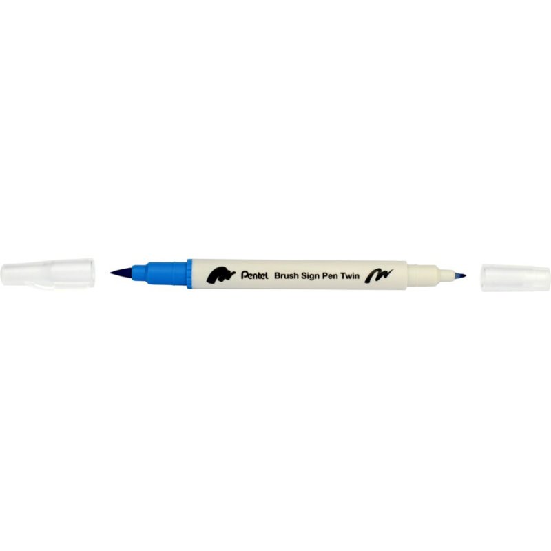 Pentel BrushSign Pen twin brush pen, counter display, 30 colours, 180 pieces