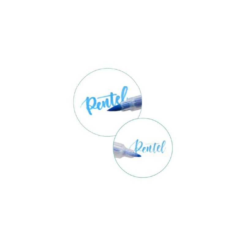 Pentel BrushSign Pen twin brush pen, counter display, 30 colours, 180 pieces
