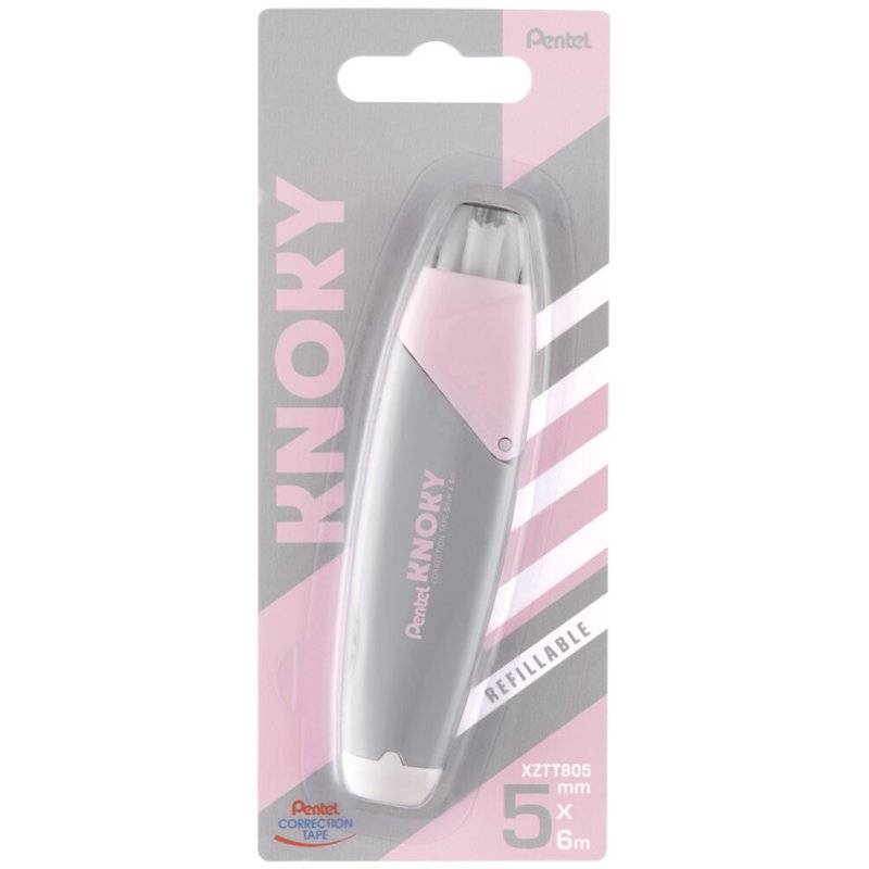 Pentel cartouche de recharge correcteur rouleau KNOKY, blanc, 5 mm × 6 m