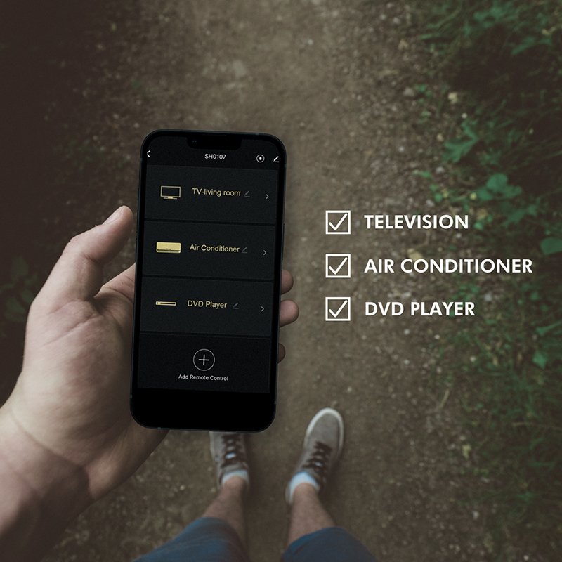 LogiLink Télécommande WiFi intelligente, compatible Tuya, noir