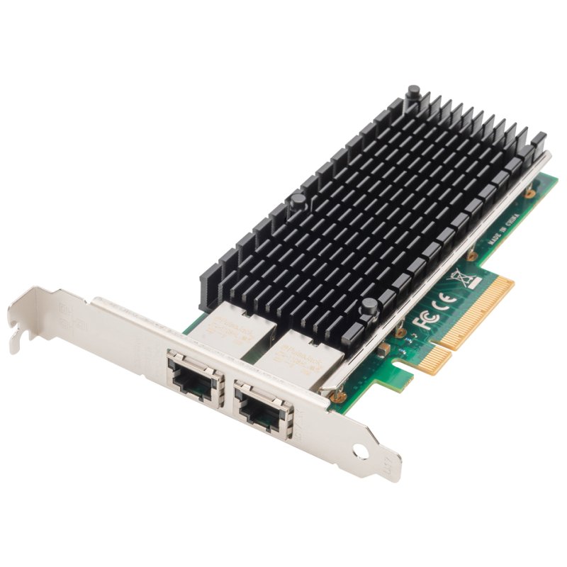 DIGITUS dual port Ethernet server adapter, 10 Gbps, RJ45