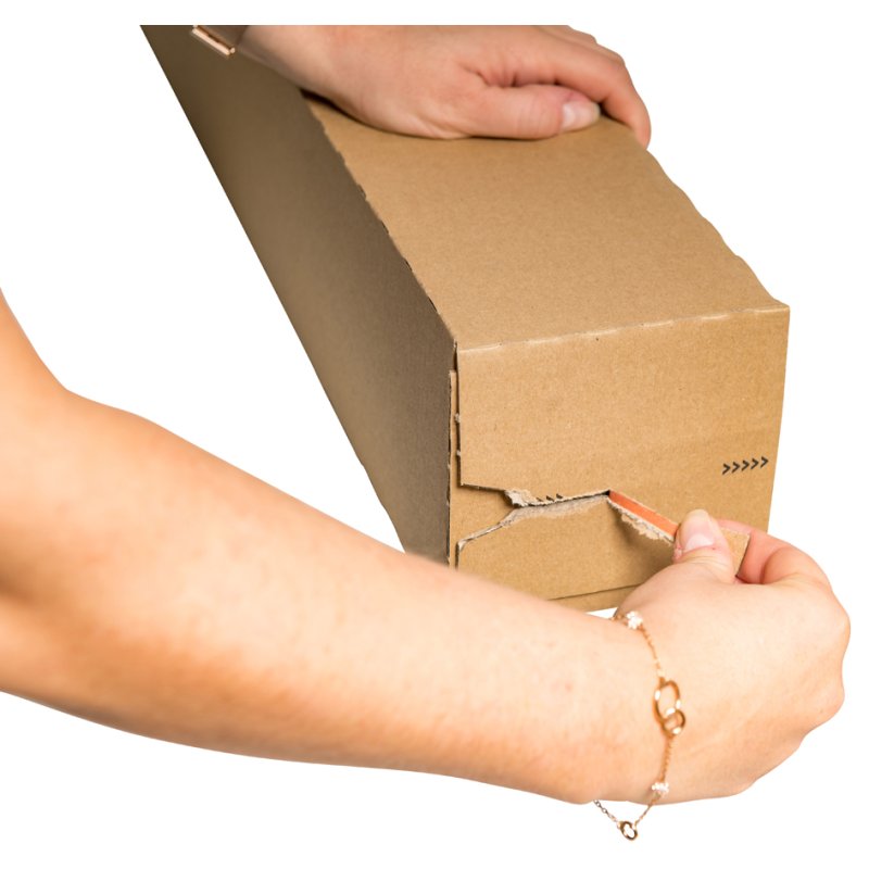 SMARTBOXPRO tube d'expédition A0, autocollant, marron, 10 pièces