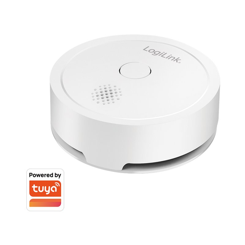 LogiLink Wi-Fi smoke alarm, white, 85 dB