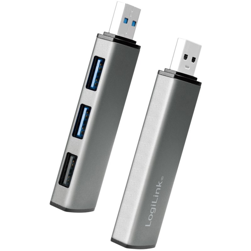 LogiLink USB 3.2 Gen2 hub, 3 ports, aluminium