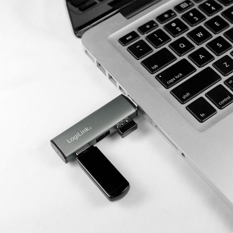 LogiLink USB 3.2 Gen2 hub, 3 ports, aluminium