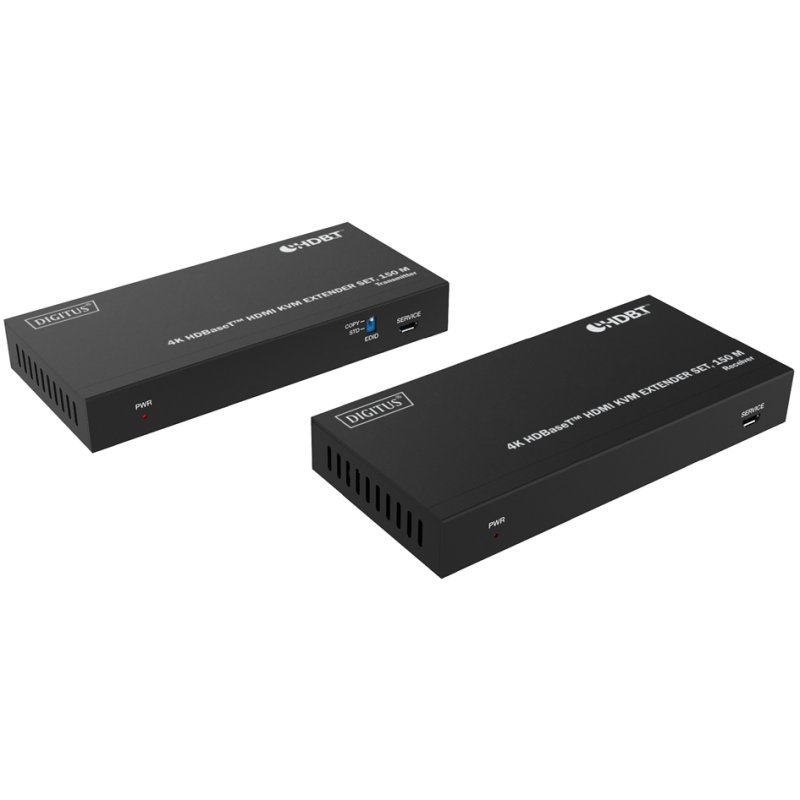 DIGITUS 4K HDBaseT HDMI KVM verlengset, 4K2K/60Hz, 150 meter