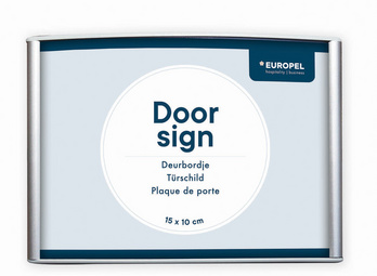 EUROPEL deurbordje, 210 × 80 mm, zilver