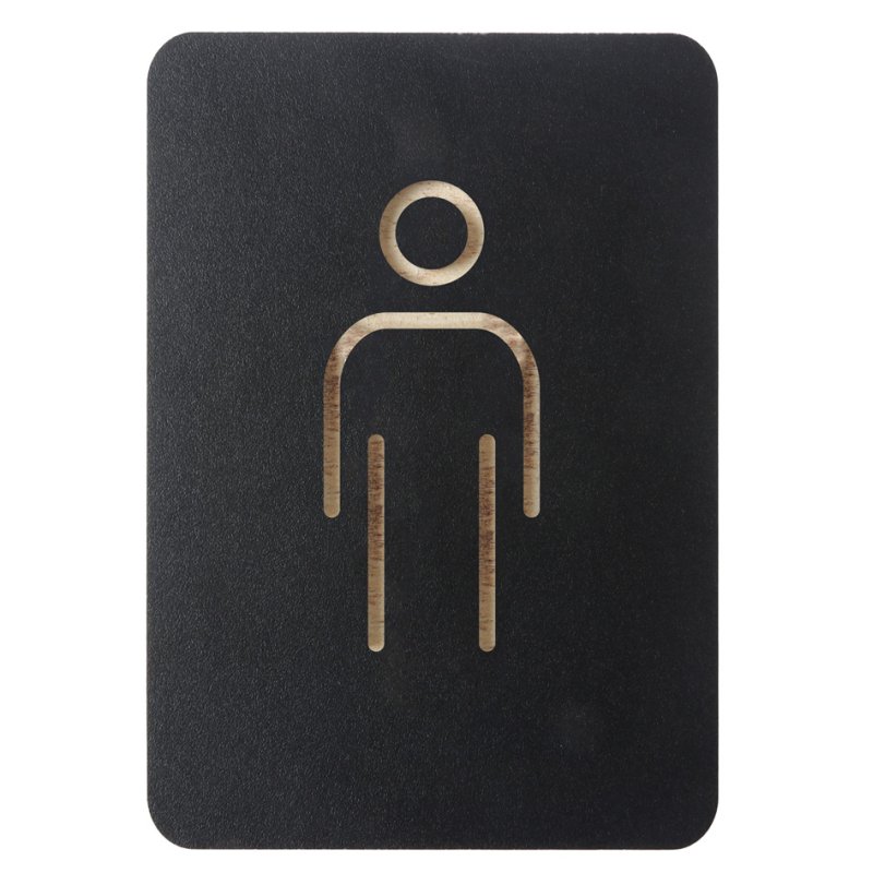 EUROPEL pictogramme 'Toilettes Hommes', noir, autocollant, 105×8×150 mm