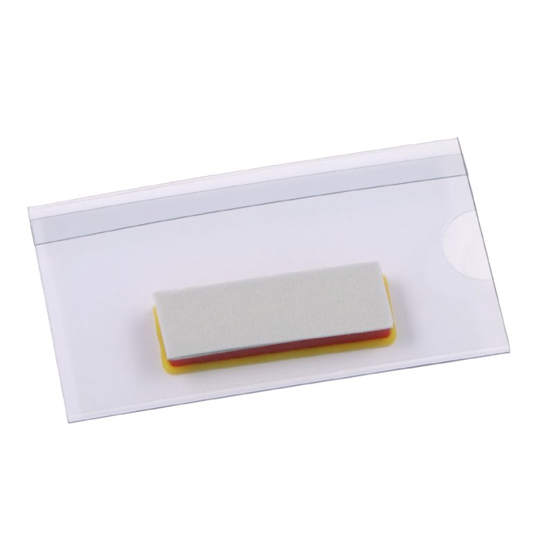 EUROPEL badge magnétique, 75 × 40 mm, PVC transparent cœur, 24 pièces