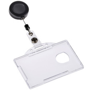 EUROPEL badgehouder, open, met jojo, 54 × 85 mm, 10 stuks