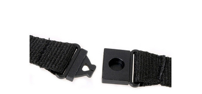 EUROPEL keycord textiel met karabijnhaak, zwart, 440 mm, 10 stuks