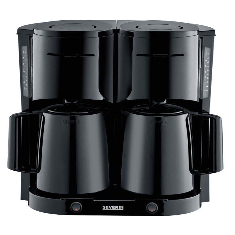 SEVERIN coffee maker KA 9315, double filter, black, 8 cups