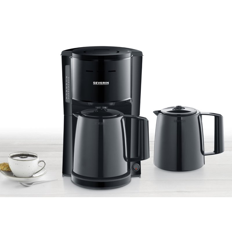SEVERIN koffiezetapparaat KA 9307, zwart, 2 thermokannen, 1000 W