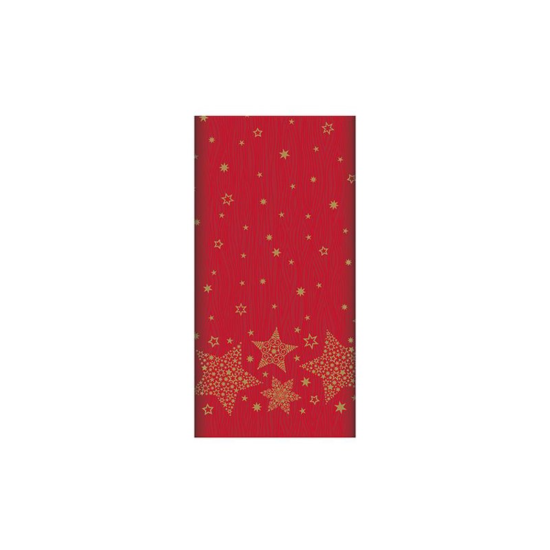 PAPSTAR nappe de Noël Christmas Shine, rouge, 180×120 cm, airlaid