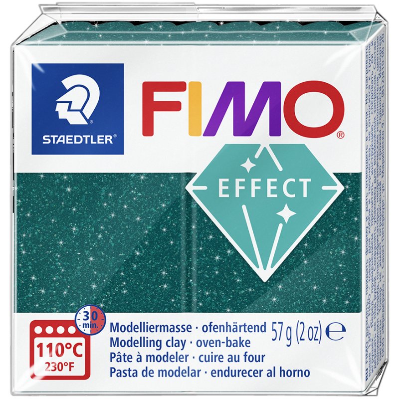 FIMO effect klei, galactisch turkoois, ofenhardend, 55×15×55 mm