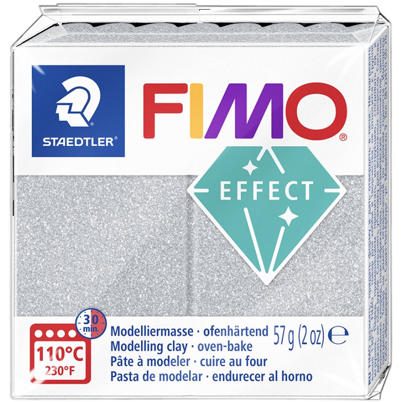 FIMO EFFECT pâte à modeler, or rose pailleté, durcissant au four, 57 g