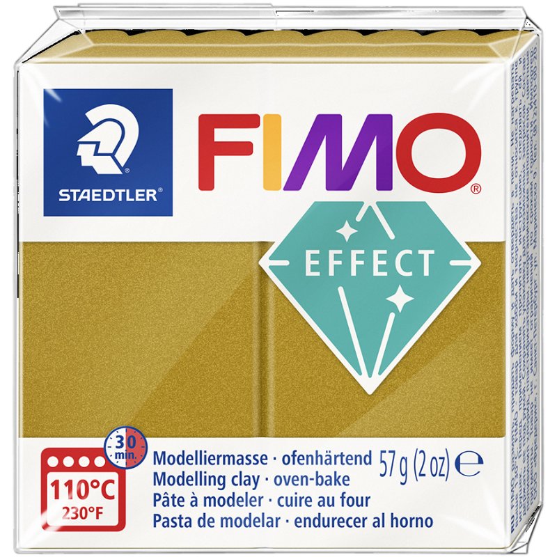 FIMO EFFECT boetseerklei, groen-metallic, 57 g