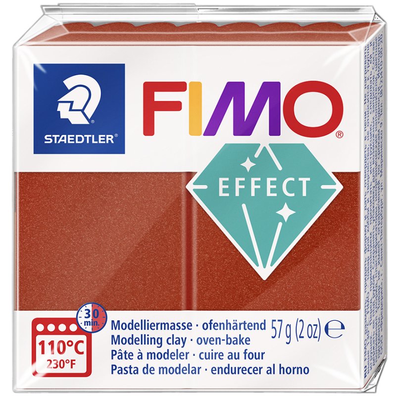 FIMO EFFECT boetseerklei, groen-metallic, 57 g