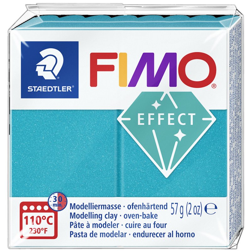 FIMO EFFECT boetseerklei, groen-metallic, 57 g