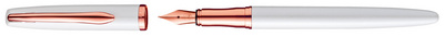 Pelikan vulpen Jazz Elegante Parel, met inktpatroon, verchroomd