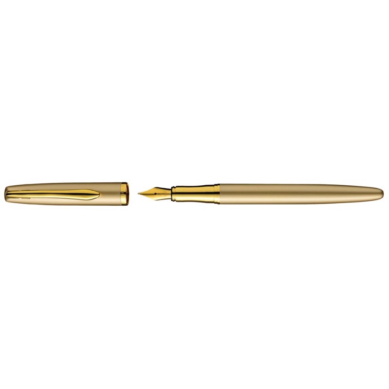 Pelikan stylo J, stylo à cartouche, chromé, cartouche d'encre bleue