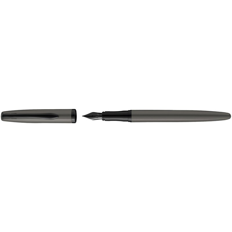 Pelikan stylo J, stylo à cartouche, chromé, cartouche d'encre bleue