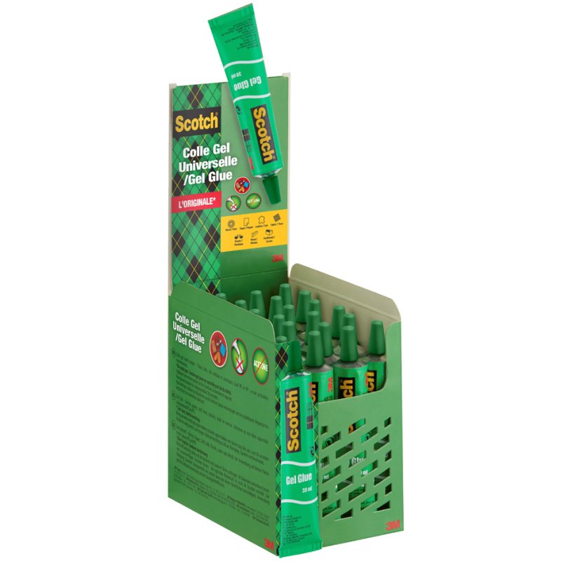 Scotch colle universelle, 30 ml, présentoir 24 pièces
