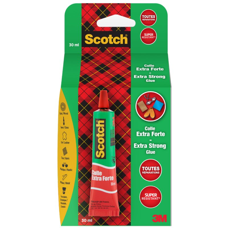 Scotch colle universelle Extra Strong, 30 ml, résistant à la chaleur jusqu'à 80°C