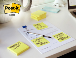 Post-it Z-Notes zelfklevende memoblaadjes, 76×76 mm, geel, 12 blokken