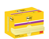 Post-it notitieblokjes super sticky, 127×76 mm, geel, 12 blokken