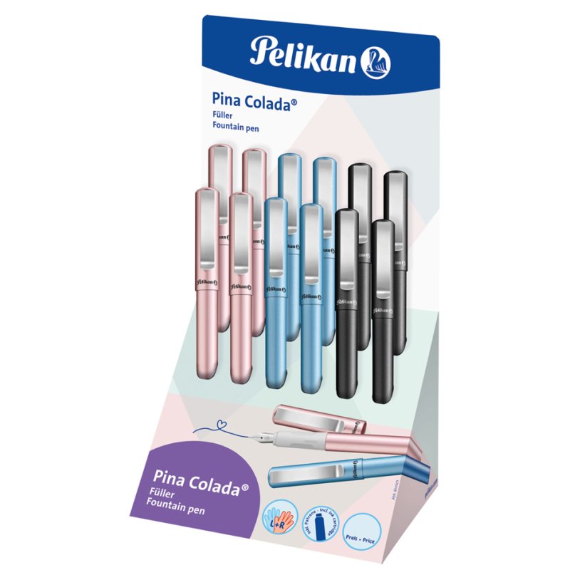 Pelikan fountain pens Pina Colada, metallic, presentation box, 12 pieces