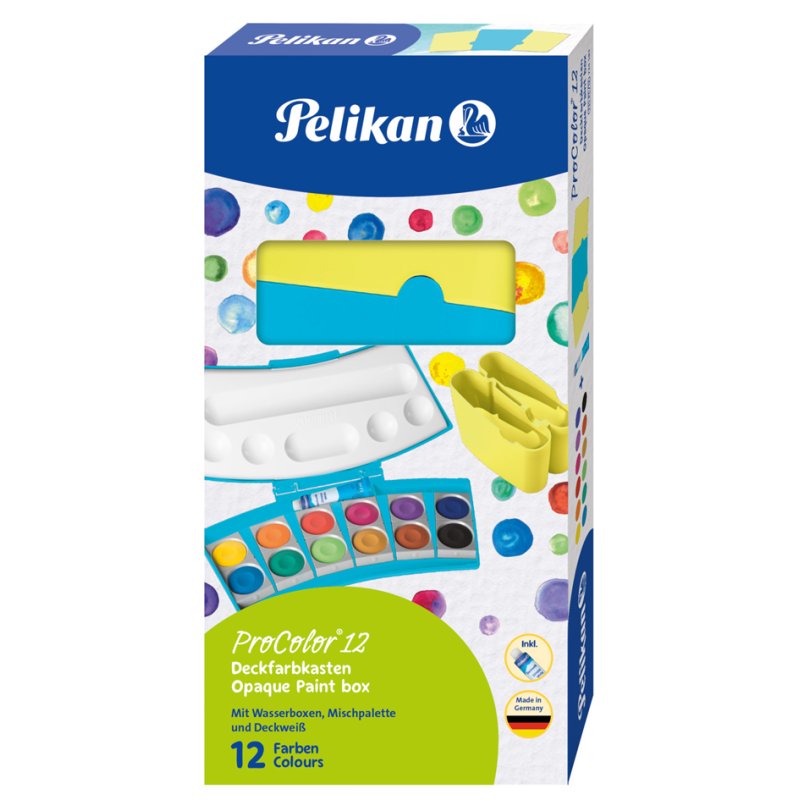 Pelikan boîte aquarelle ProColor 735, 12 couleurs, turquoise/rose